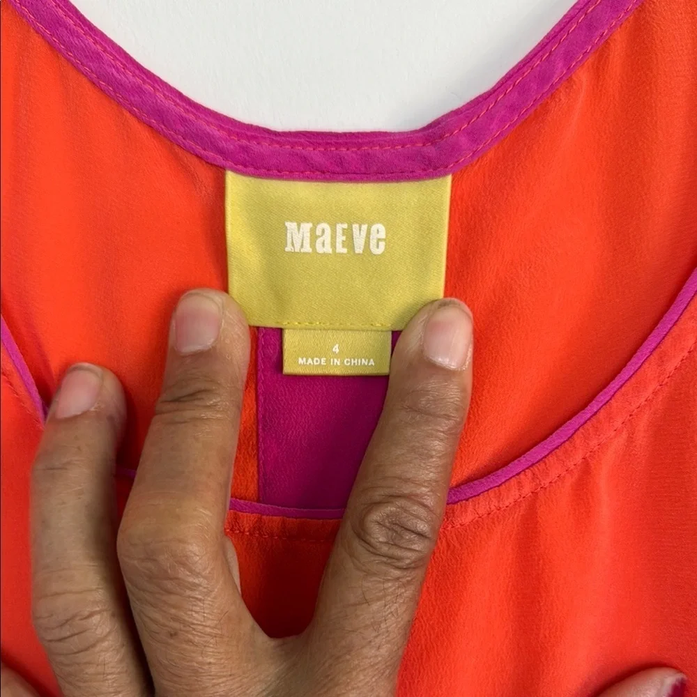 Maeve Orange Sleeveless Top - Picture 3 of 6